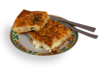 Tepsi peynirli börek layered pastry with cheese filling