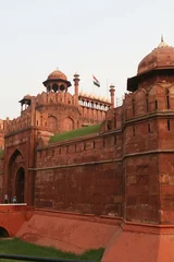 Gordijnen Famous Red Fort in Delhi India © jorisvo