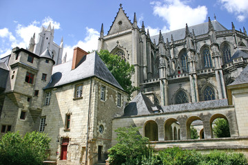 Naklejka premium cathédrale et la psalette ,Nantes
