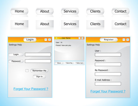 abstract icon & web bottons