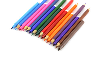 Color pencils and felt-tip pen. Shallow DOF.