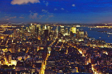 Fototapeta na wymiar New York by night