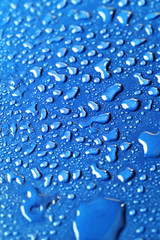 water drops on color background