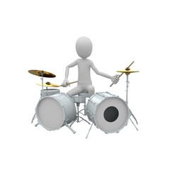 3d man with drums