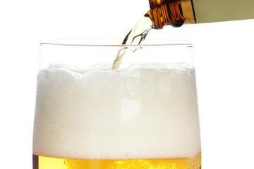 Pouring beer