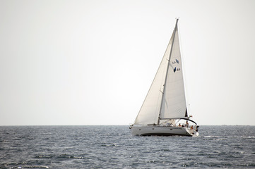 yacht sailing on sea