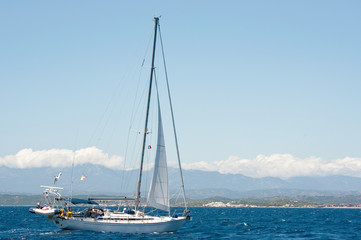 Sailing boat on the sea