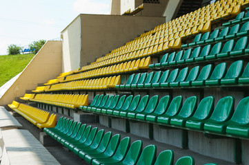 Obraz premium Colour plastic armchairs