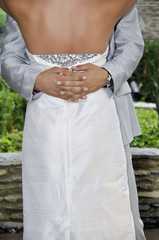 wedding dance and hug