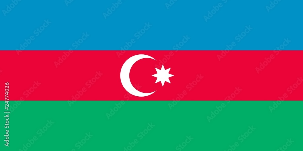 Canvas Prints Drapeau de l'Azerbaïdjan