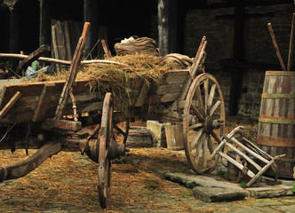 cart with hay