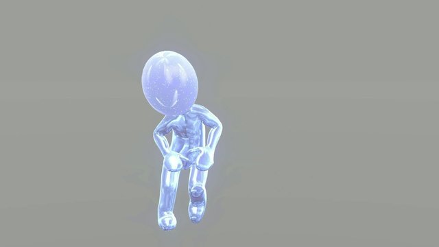 Blaue Figur, die Hip Hop tanzt