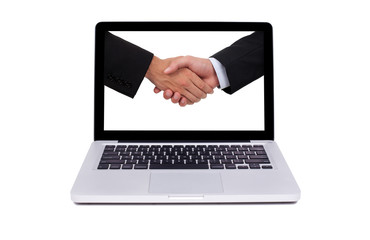 Isolated modern laptop