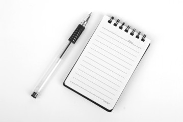 notebook and pen