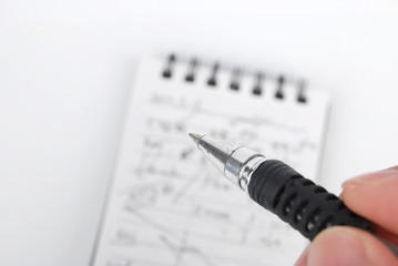 notebook and pen