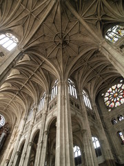 Iglesia gótica de San Eustache en Paris