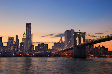 Fototapeta premium Panoramę Manhattanu w Nowym Jorku