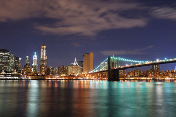 Naklejka na ściany i meble Manhattan Brooklyn Bridge in New York City
