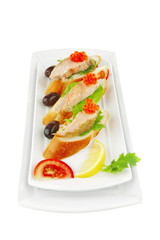 salmon sandwich on white