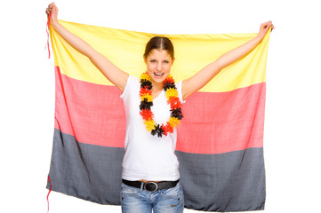 Female soccer fan