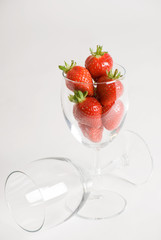 strawberries in glass