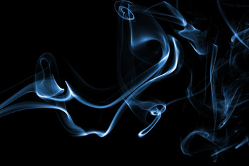abstract blue smoke isolated