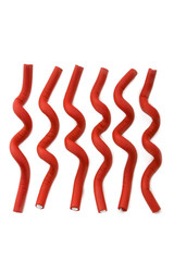 hair curlers isolated on the white