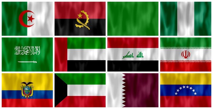 drapeaux pays opep opec countries flags