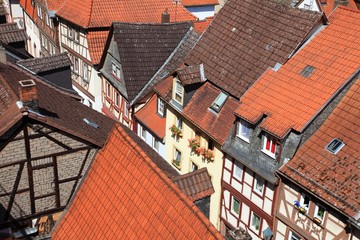 Dächer Kleinstadt Altstadt Franken Deutschland