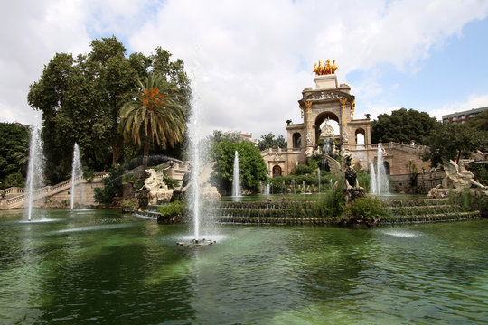 Fountain in Parc De la Ciutadella in Barcelona, Spain