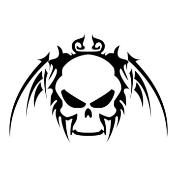 Tattoo with a skull. Vector