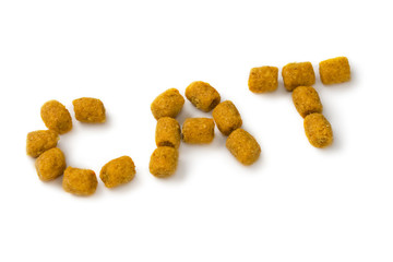 Pet food isolated on white