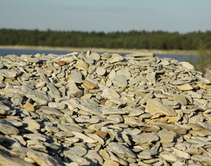 Steine am Strand von Keibu / Estland