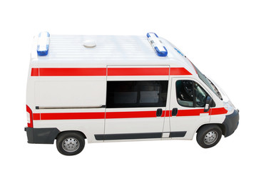ambulance emergency car top perspective