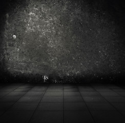 old metallic interior