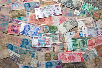 Background from old banknotes