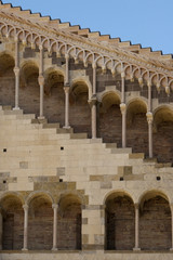 Fototapeta na wymiar romanesque architecture in parma italy