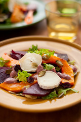 Pumpkin and beetroot salad