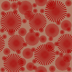 Abstract pattern with red flowers