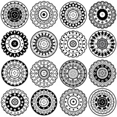 Oriental black elements