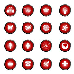 Red web buttons