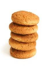 Fototapeta na wymiar Stack of oatmeal cookies