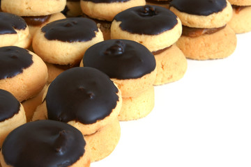 Cookies in chocolate