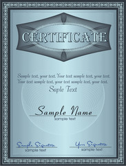 certificate blue