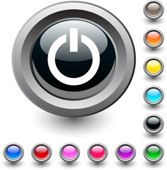 Power  round button.