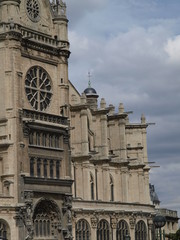 Iglesia gótica de San Eustache en Paris