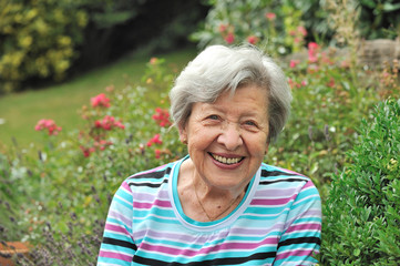 Elder Woman in Her Garden 1