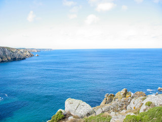 Sea coast in Brittany (Finistère, France)