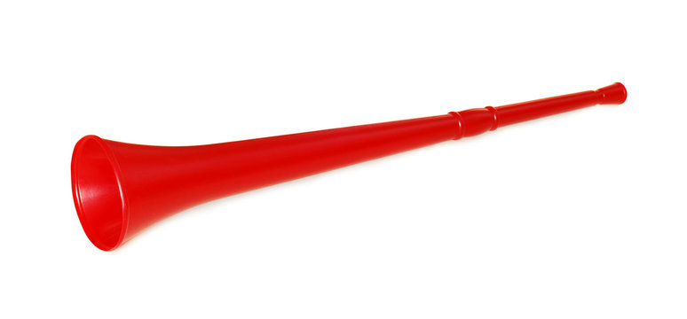 red vuvuzela isolated