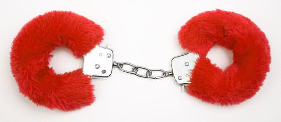 fluffy pink handcuffs